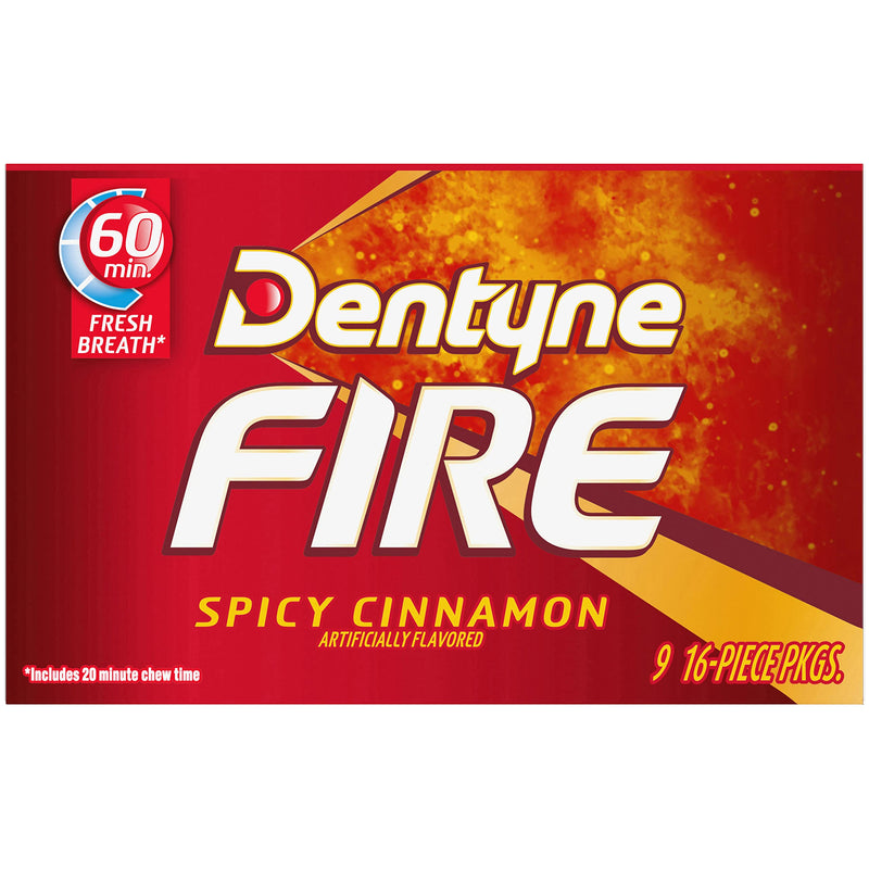 Dentyne Fire Spicy Cinnamon Sugar Free Gums 16 Pieces 39 g - BeesActive Australia
