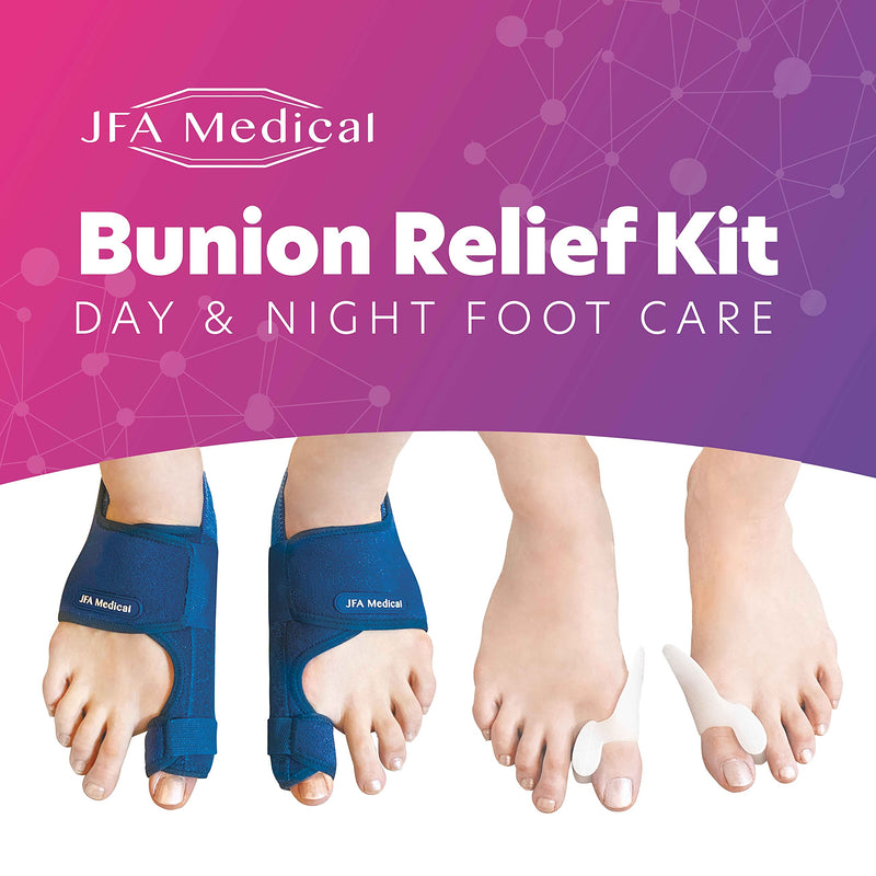 JFA Medical Bunion Corrector, Bunion Splint Toe Separators, Pain Relief & Protection, Adjustable Size, Day, Night Support - BeesActive Australia