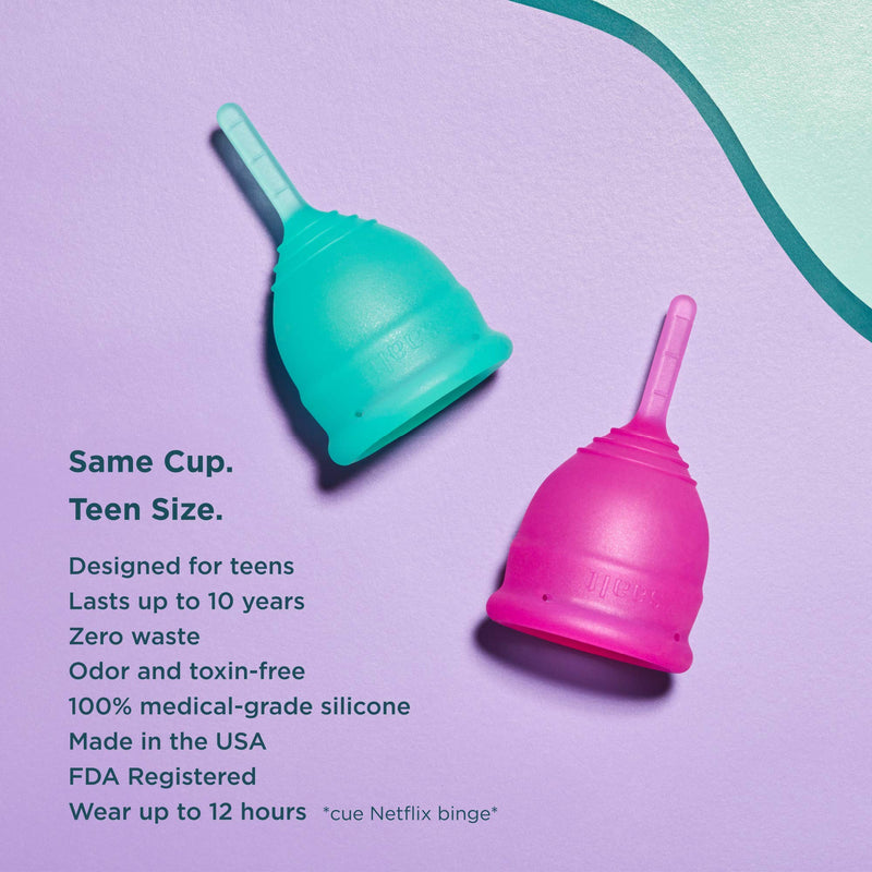 Saalt Teen Menstrual Cup - Best Sensitive Reusable Cup - Wear for 12 Hours - Tampon and Pad Alternative (Wild Rose) Wild Rose - BeesActive Australia