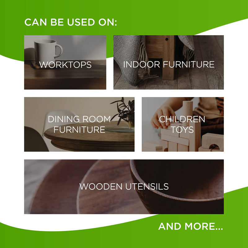 Danish Oil for Wood by Nordicare - Danish Oil Underlines The Natural Structure of The Wood (Oak, Cherry, Pine and More) - Wood Oil for Wooden Worktops - Made in Denmark (500ml) 500 ml - BeesActive Australia