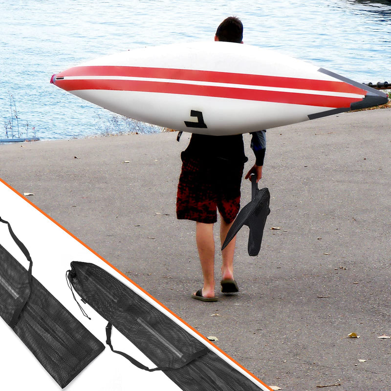 2 Pieces Drawstring Mesh Kayak Paddle Bag Adjustable Shoulder Strap Paddle Storage Bag Portable Kayak Paddle Storage Bag Long Kayak Boat Canoe Paddle Storage Bag for Storage Transport - BeesActive Australia