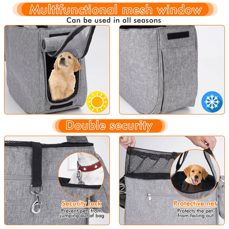 Rialnach Pet Dog Sling Carrier, Fits up to 27.5lb, Extra-Large Hand Free Safe Puppy Carrier, Large Dog Bag with Bottom Support and Breathable Mesh Window, Outdoor Travel Hiking, for Medium Dogs, Cats - BeesActive Australia