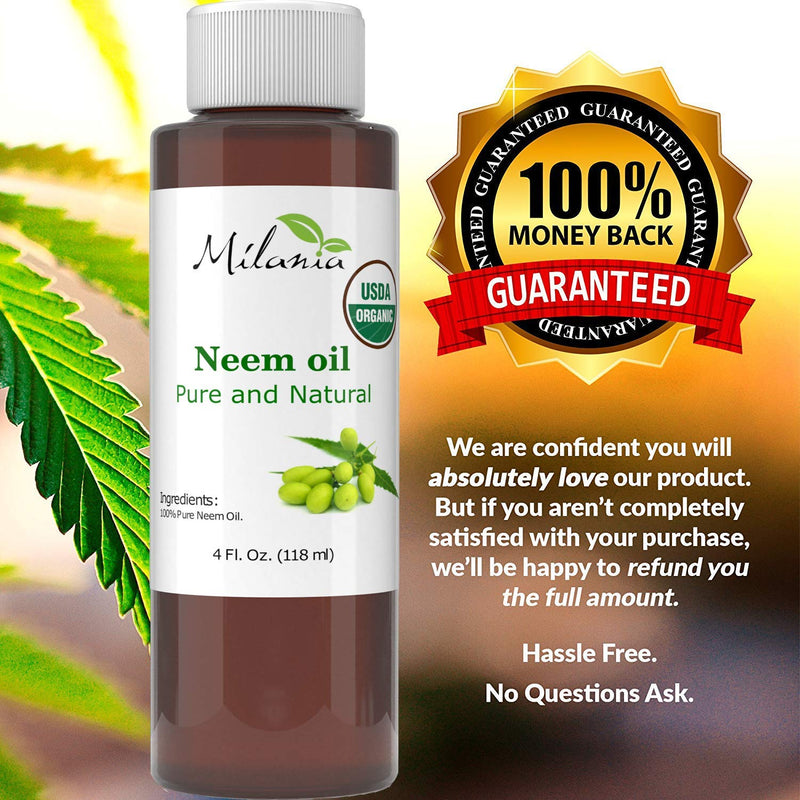 Premium Organic Neem Oil Virgin, Cold Pressed, Unrefined 100% Pure Natural Grade A. Excellent Quality. Same Day Shipping(4 Fl. Oz.) - BeesActive Australia