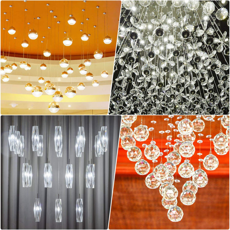 Fishing Wire for Hanging, Selizo 4Pcs Clear Fish Line Fishing String Invisible Monofilament Nylon Thread for Hanging Decorations, Balloon Garland, Jewelry Making, Beading and Crafts - BeesActive Australia