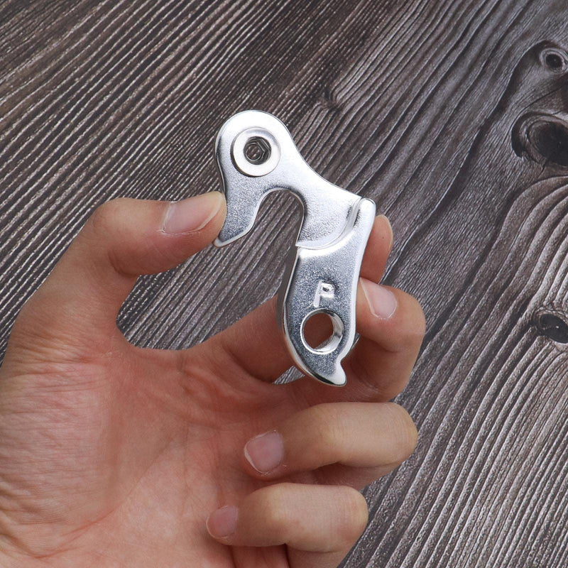 2pcs Bike Rear Gear Mech Derailleur Hanger Hook Drop Out Adapter with Screw Silver Aluminum Alloy Bike Tail Hook Dropout Frame for Mountain Bike - BeesActive Australia