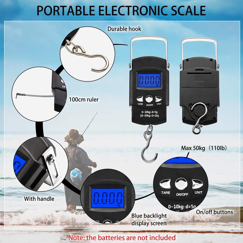 Fish Hook Remover Tools Kit Include 1 Piece Handheld Digital Fish Scale 1 Piece Fish Hook Remover Tool 1 Piece Fish Lip Gripper 1 Piece Fish Plier with Sheath and 2 Pieces Fishing Tool Lanyards - BeesActive Australia