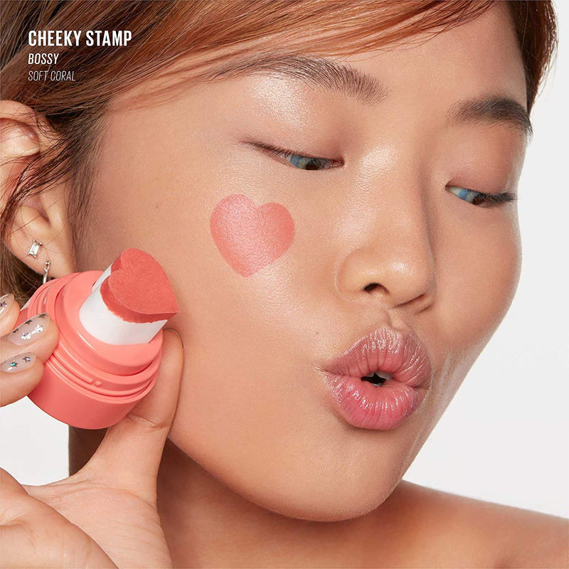 KAJA Cheeky Stamp | Blendable Blush | 03 Bossy - soft coral | Cruelty-free, Vegan, Paraben-free, Sulfate-free, Phthalates-free, K-Beauty Blush - 03 Bossy - BeesActive Australia