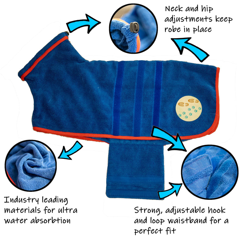 Troop Trot - Dog Bathrobe - Dog Towels for Drying Dogs - Super Absorbent Pet Bathrobe - Premium Dog Robes for After Bath - Quick Drying Microfiber Dog Towel Wrap Medium Pooch Pink - BeesActive Australia