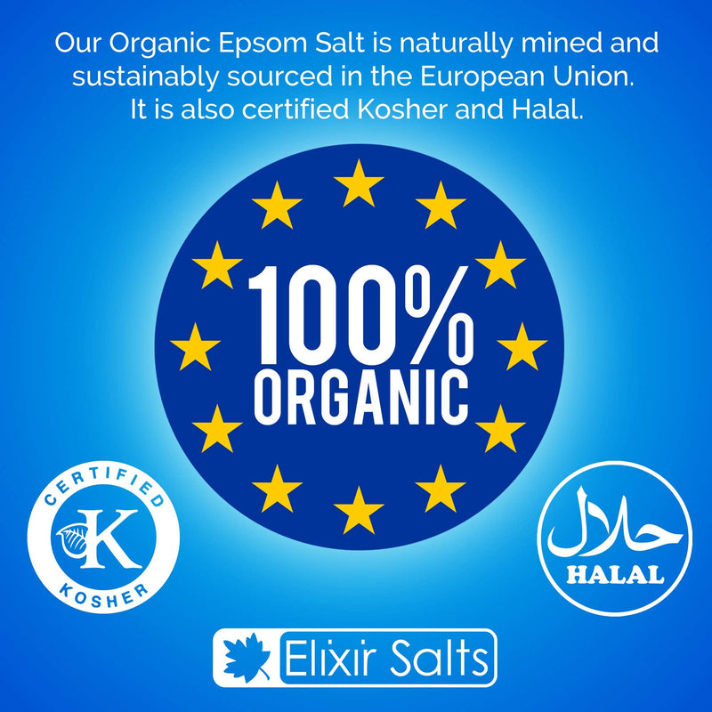 Elixir Gardens ORGANIC EPSOM BATH SALTS | 5KG BUCKET/PAIL/TUB | Magnesium Sulphate - BeesActive Australia