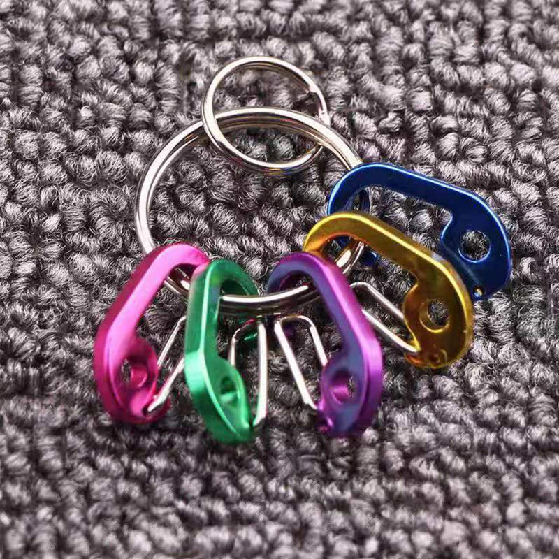 ABCOOL 7PCS Keychain Keyring Clips Mini Carabiner - 1 inch Micro Tiny Small Fixed Eye Hole Paracord Aluminum Hooks for Home Rv Camping Fishing Hiking Traveling and Sports Outdoors - BeesActive Australia