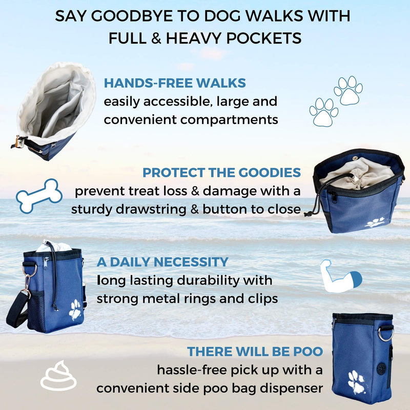 Pet Impact Dog Treat Pouch, Dog Walking Bag for All Your Essential Items, One of a Kind Eco-Friendly Treat Bag Wanderlust - BeesActive Australia