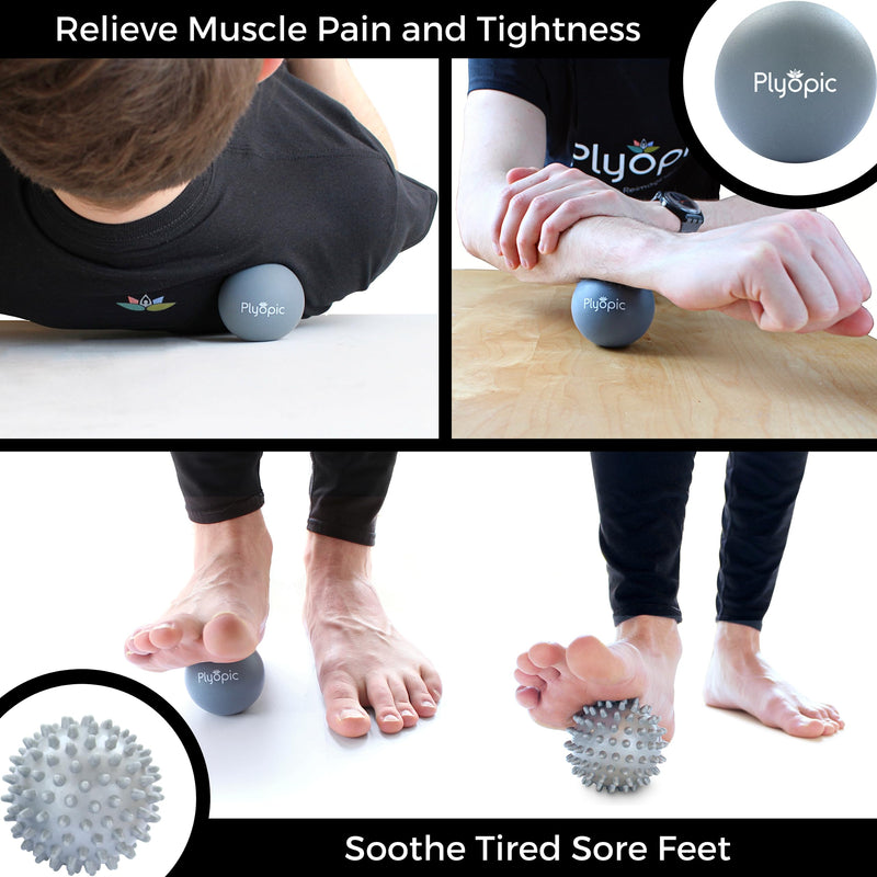 Plyopic Massage Ball Set - for Deep Tissue Muscle Recovery, Myofascial Release, Trigger Point Therapy, Mobility, Plantar Fasciitis Relief - Eliminate Muscle Pain and Tension in Your Back Neck Foot - BeesActive Australia