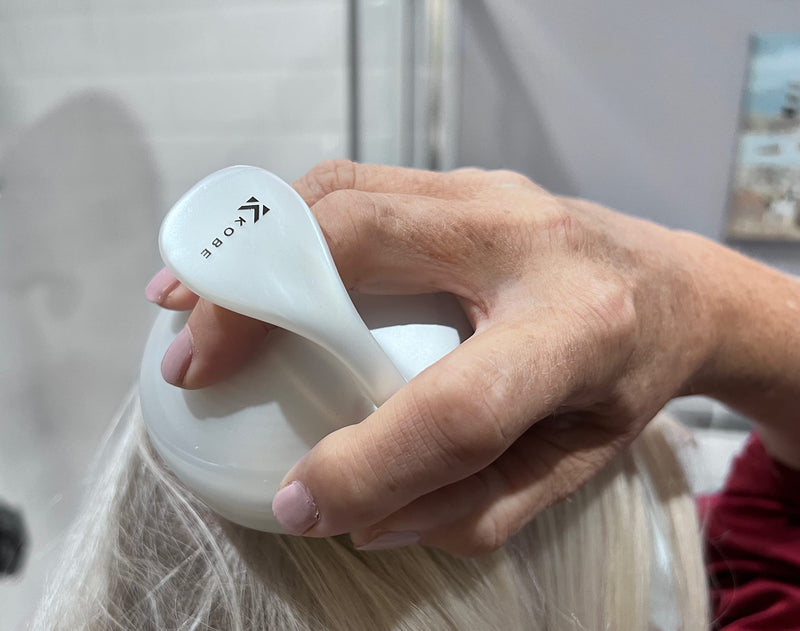 Kobe Scalp Massager for Hair Growth - Ergonomic Shampoo Brush/Dandruff Brush - Relaxing Hair Massager - Soft Silicone Hair Scalp Massager - for Scalp Scrubbing & Exfoliating (Wike) Wike - BeesActive Australia