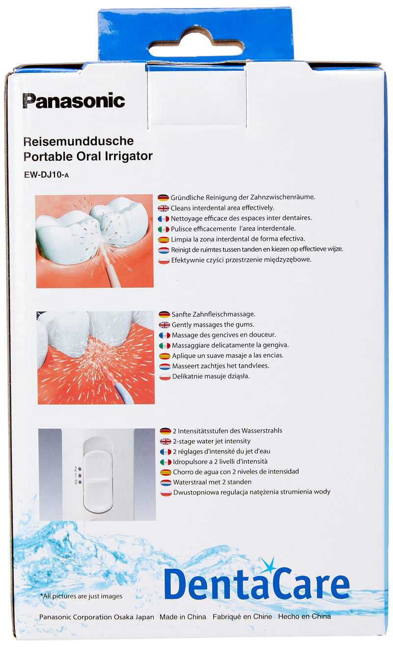 Panasonic EW-DJ10 Compact Oral Irrigator 2 Water Jet Modes, white/blue - BeesActive Australia