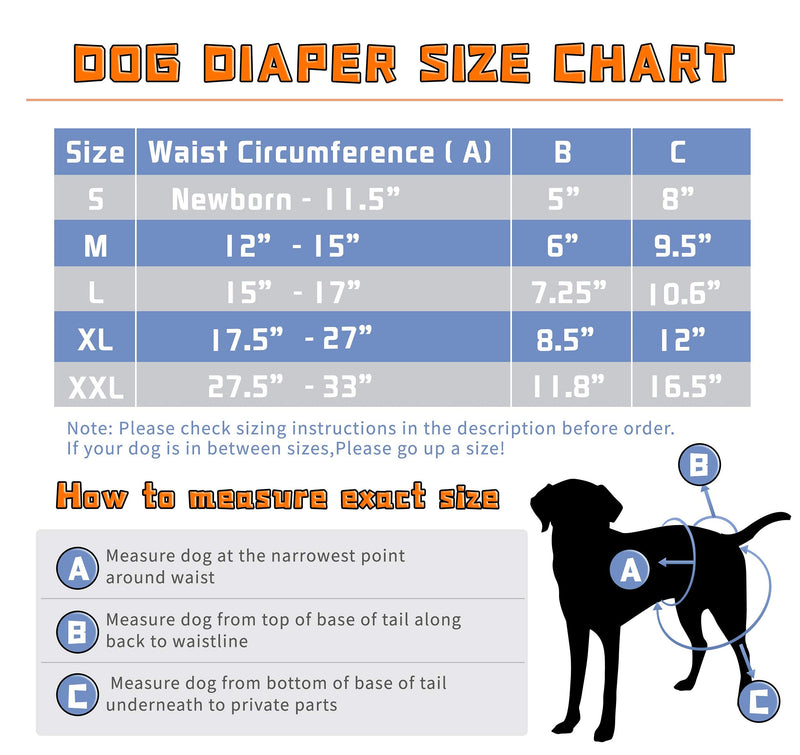 Leekalos Reusable Washable Dog Diapers Female (3 Pack) - Highly Absorbent Doggie Diapers - Size Adjustable Puppy Diapers for Dog Period Panties Medium (12.5"-15" Waist) Flora(Gray Lining) - BeesActive Australia
