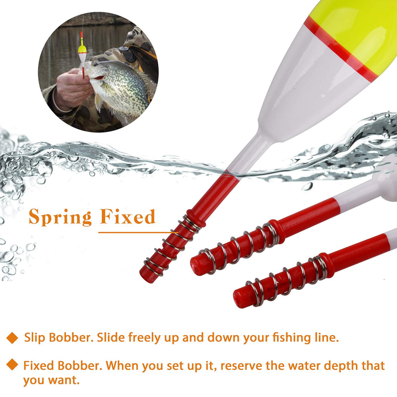 OROOTL Fishing Floats and Bobbers Balsa Wood Slip Spring Bobbers Oval Stick Floats for Crappie Panfish Walleye Fishing Tackle Accessories 10pcs 5g - 5.63in*1.97in*0.91in - 10pcs - BeesActive Australia