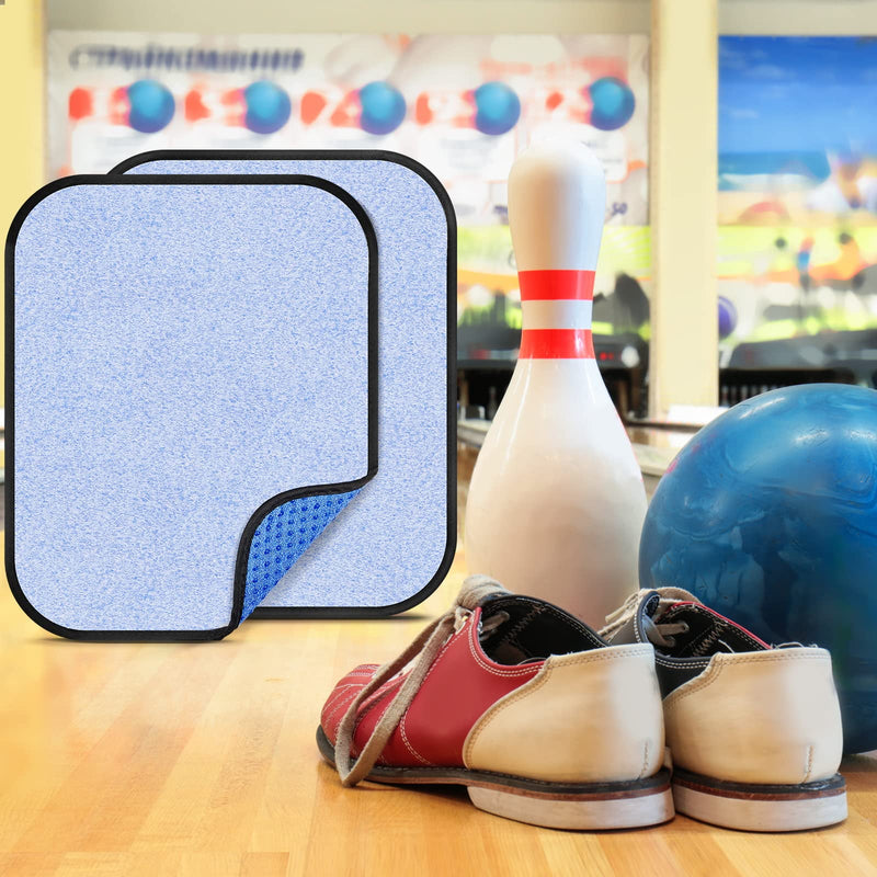 Aoriher Microfiber Bowling Towel EZ Grip Bowling Ball Towel 10 x 8 Inch Bowling Ball Cleaning Pad Bowling Microfiber Pad Bowling Accessories Bowling Rag for Cleaning Bowling Balls Alley Accessories Blue - BeesActive Australia