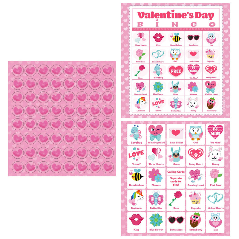 JOYIN 56 Players Valentines Day Bingo Cards (5x5) for Kids School Classroom Exchange Gift Rewards, Valentine’s Fun Party Favor Games, Indoor Family Activities. - BeesActive Australia