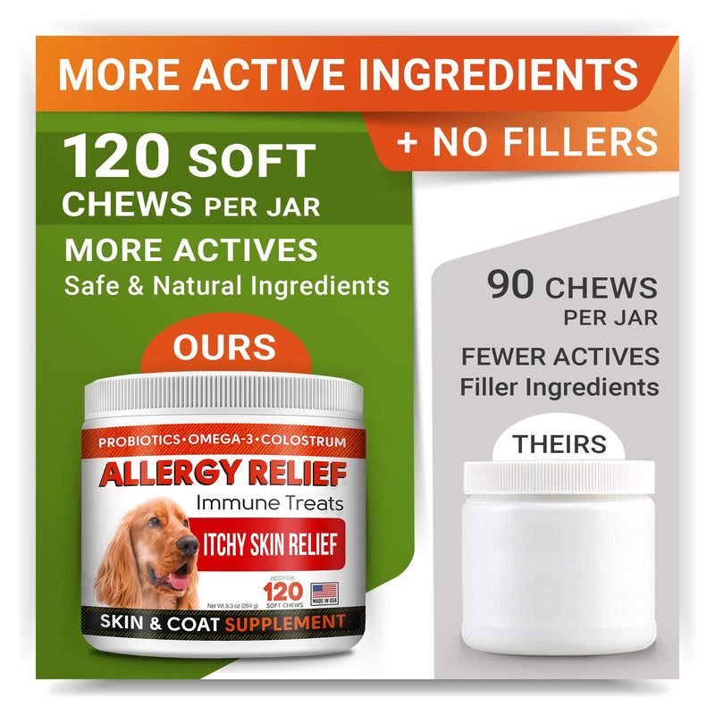 Glucosamine Treats + Allergy Relief Dog Bundle - Joint Supplement w/Omega-3 Fish Oil + Itchy Skin Relief - Chondroitin, MSM + Pumpkin, Enzymes, Turmeric - Skin & Coat - Bacon Flavor + Vegetable Chews - BeesActive Australia
