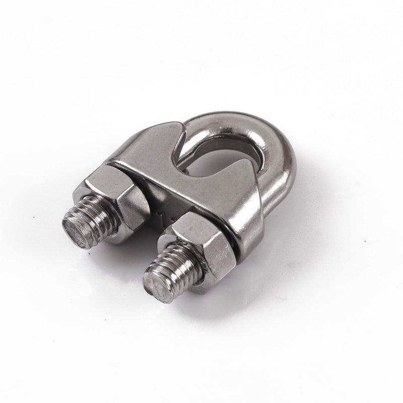 Cozihom 1/2 Inch M12 Wire Rope Cable Clip Clamp, 304 Stainless Steel, U Bolt Saddle Fastener, 4 Packs - BeesActive Australia