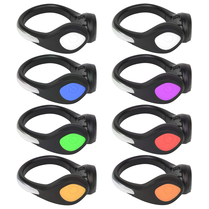 PROLOSO 8 Pack Shoe Lights for Runners Clip On Shoe Clip Lights for Running at Night Walking Jogging Biking Cycling Safety Accessories - BeesActive Australia