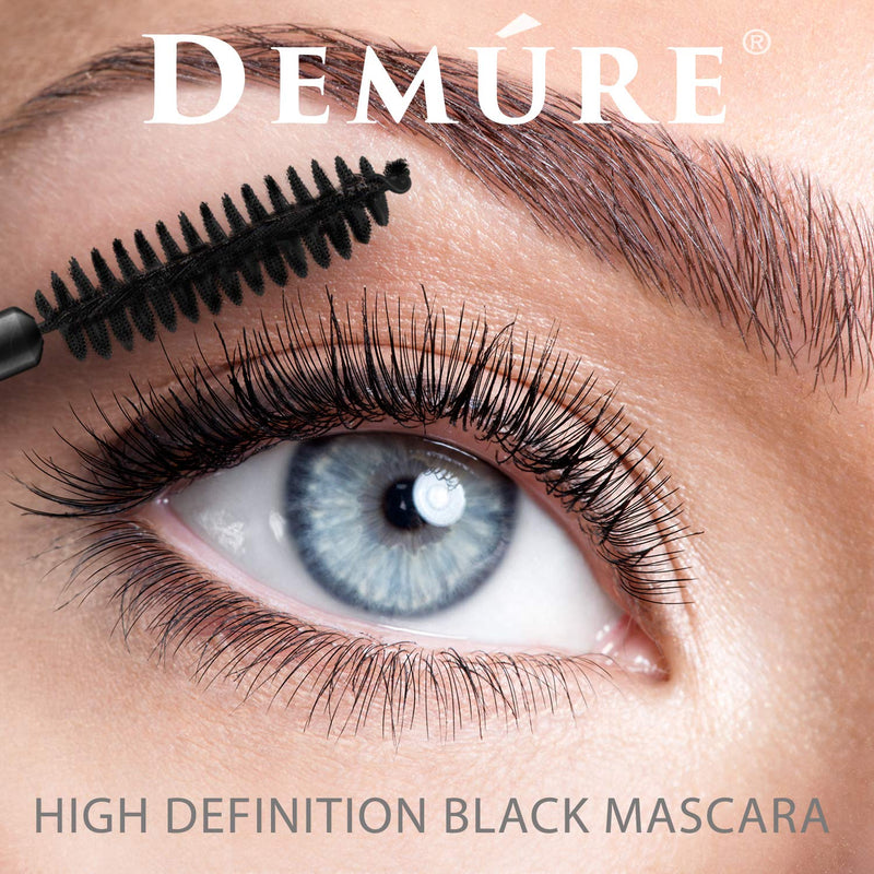 Mineral Voluminous Eye Mascara - Conditioning Black Mascara High Definition for Long, Lush, Full Lashes - Water Resistant, Compatible with Lash Extensions Falsies - Demure Cosmetics - BeesActive Australia