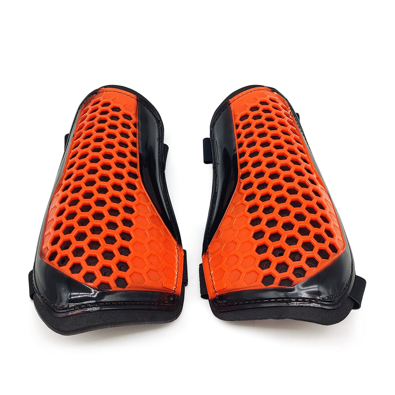 Jaegvida Uni-Sex Shin Guards Soccer for Kids Adults Protective Soccer Equipment Adjustable Straps orange - BeesActive Australia