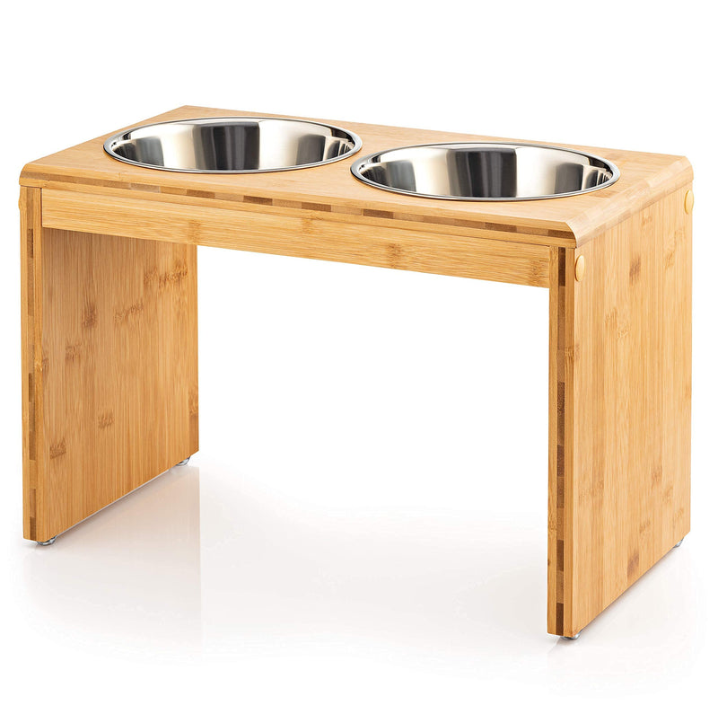 Large 12" Tall Elevated Dog & Pet Feeder- Double Bowl Raised Food & Water Stand- Includes 2 Extra Stainless Steel Bowls, 4 Bowls Total 12" - BeesActive Australia