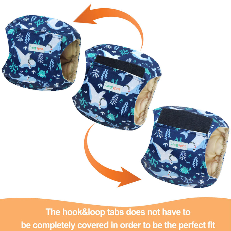 Langsprit Male Belly Bands for Dogs (Pack of 3) - High Absorbing Dog Wraps Male Washable - Reusable Male Dog Diapers Medium Sloth,Whale,Dinosaur - BeesActive Australia