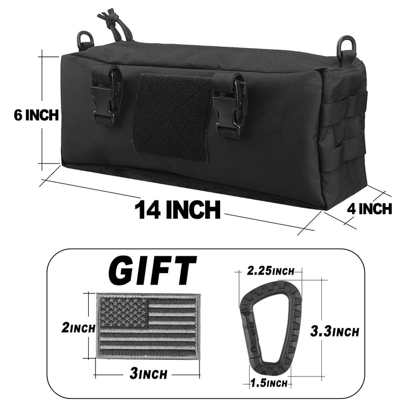 [AUSTRALIA] - AMYIPO Tactical Pouch Multi-Purpose Large Capacity Increment Pouch Short Trips Bag Black (2 PCS) 