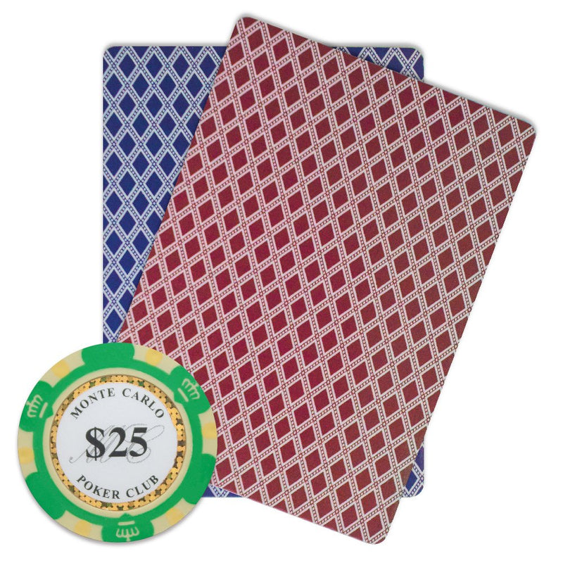 Brybelly Monte Carlo Premium Poker Chips Heavyweight 14-Gram Clay Composite - Pack of 50 $25 Green - BeesActive Australia