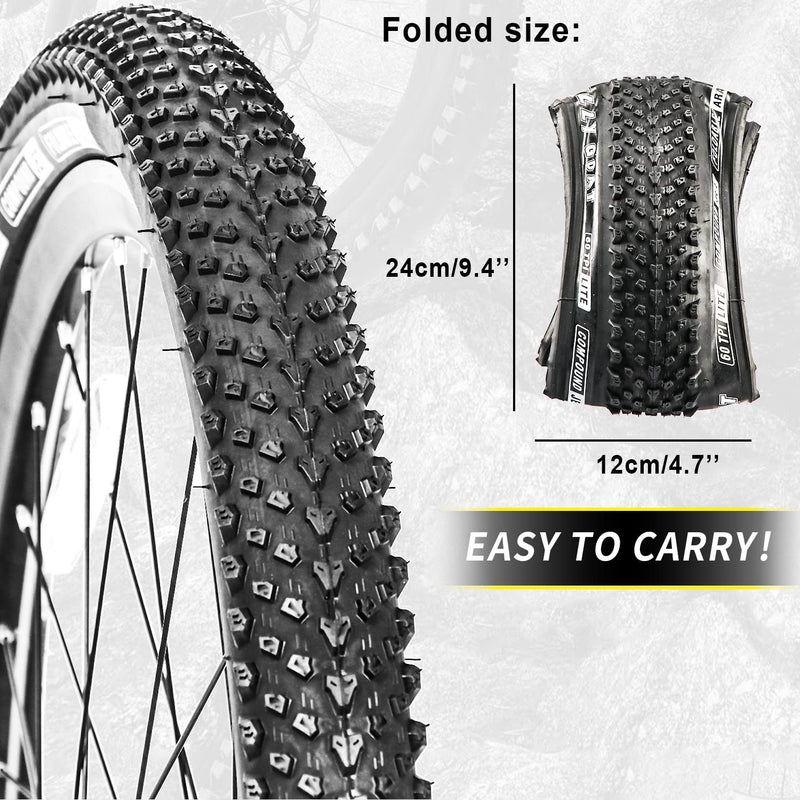 AVASTA Replacement Bike Tire, Mountain Bike, 26 27.5 29 x 2.10-Inch, Black - BeesActive Australia