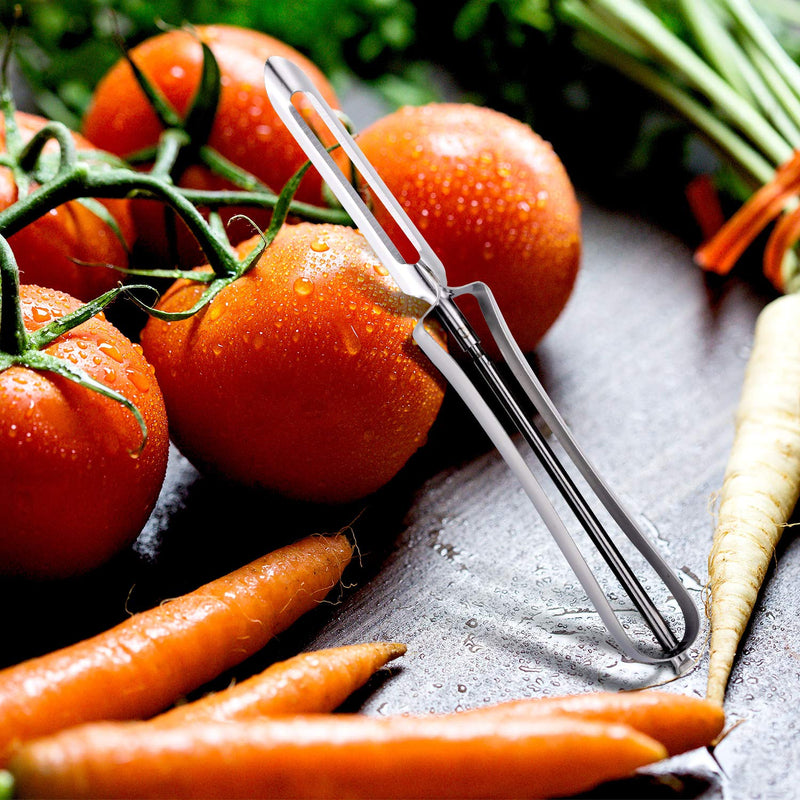Stainless Steel Peeler Kitchen Vegetable Peeler Fruit Vegetable Peeler Rotary Peeler for Home Kitchen Carrots Potatoes Peeling Tools(5 Pieces) 5 - BeesActive Australia