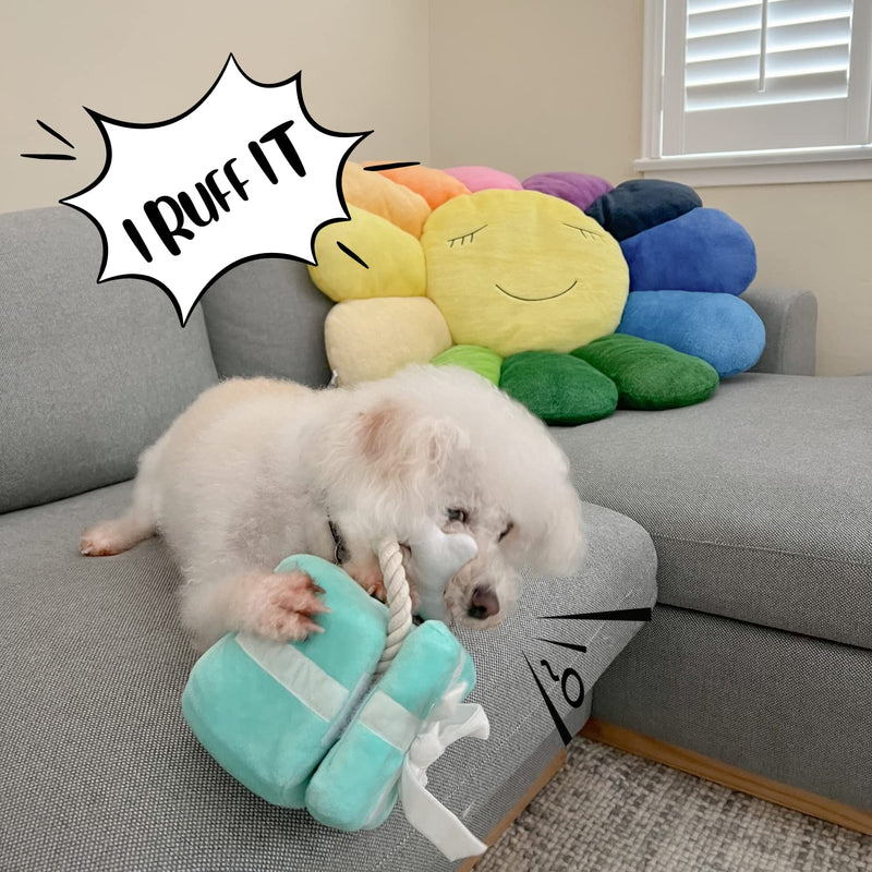 Cheeki Studios Present Plush Dog Toys- Birthday Surprise Interactive Gift Mint - BeesActive Australia