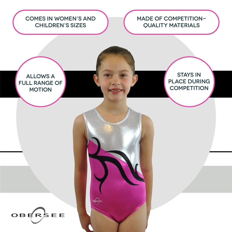 Obersee Girl's Gymnastics Leotards Carrie Pink CXS Child (3-4 years) - BeesActive Australia