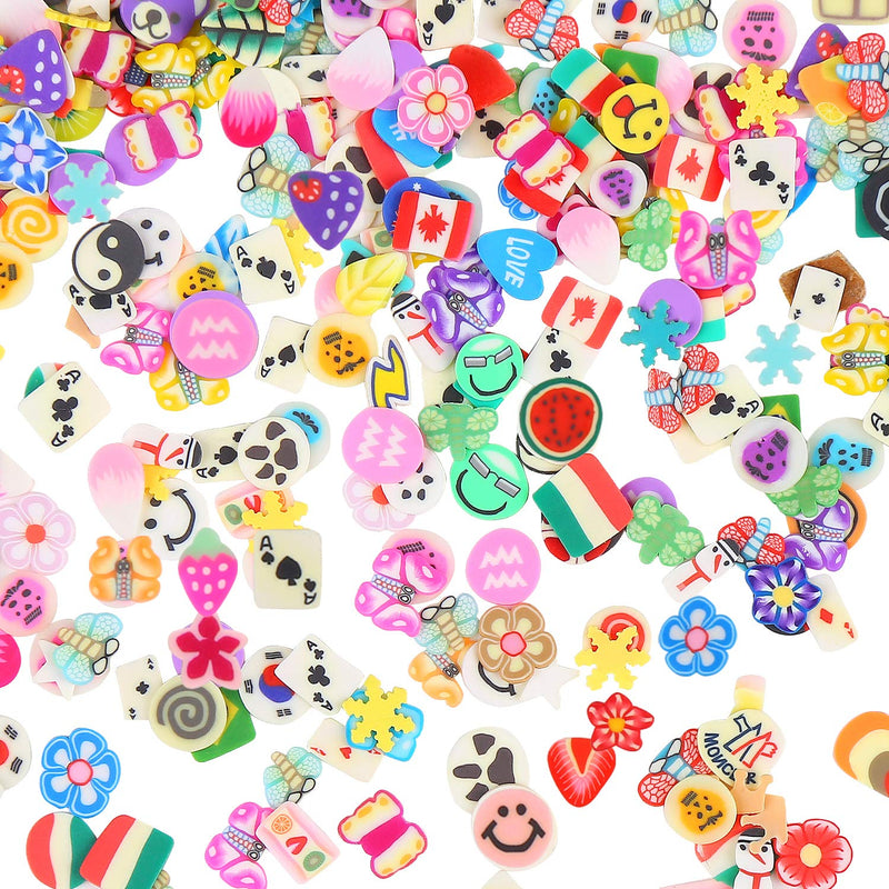 CCINEE Nail Art Slices,3D Assorted Fimo Slices Fruit Animal Flower Polymer Clay Slices for Slime Craft,4500PCS,1/5 Inche - BeesActive Australia