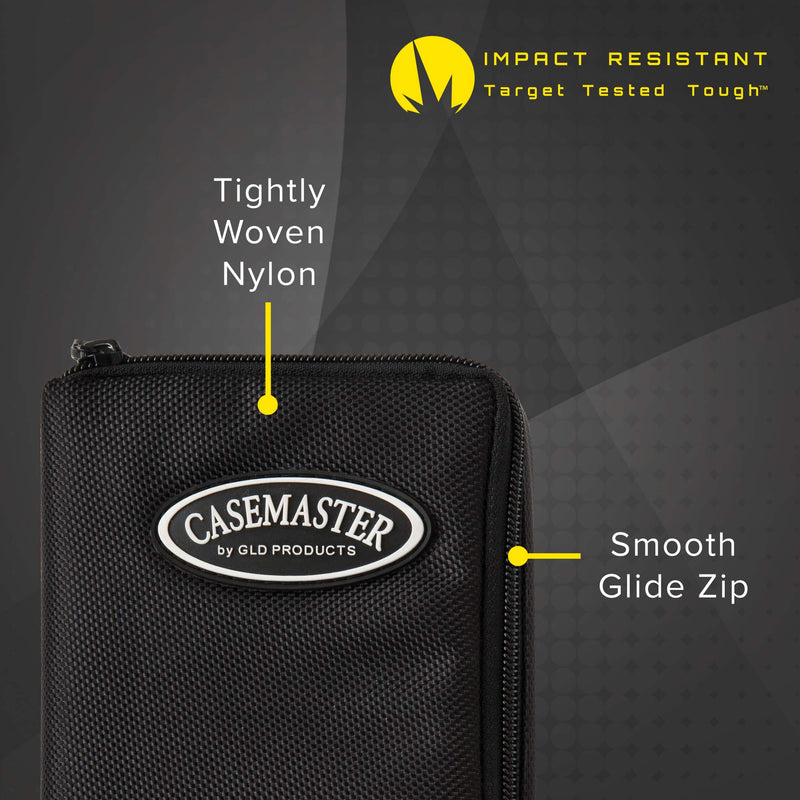 [AUSTRALIA] - VIPER Casemaster Select Nylon Steel and Soft Tip Dart and Accessory Case, Holds 3 Darts, Foam Cushion Allows Flights to be Stored Open Without Being Crushed 