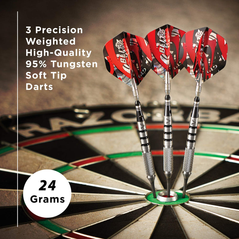 Viper Blitz 95% Tungsten Steel Tip Darts with Storage/Travel Case 24 Grams - BeesActive Australia