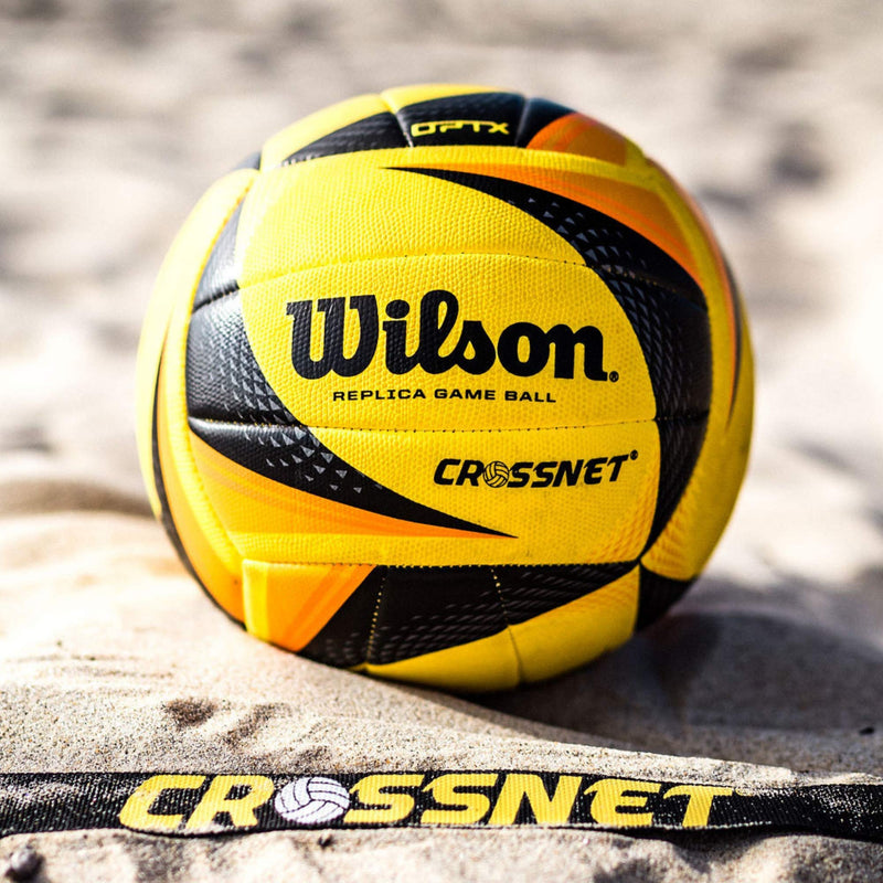 CROSSNET Wilson X OPTX Replica Game Ball - Beach Volleyball Ball - Beach Ball Volleyball - 4 Square Volleyball Game Ball - (10" x 10" X10", 2 lbs) - BeesActive Australia