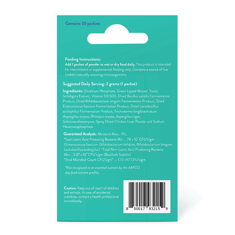 ProBesties Kiss - Dog Bad Breath Eliminator, Perio Support, and Plaque Remover - Dental Powder for Dogs - Probiotic Food Topper (30 Day Supply) Small (Pack of 30) - BeesActive Australia