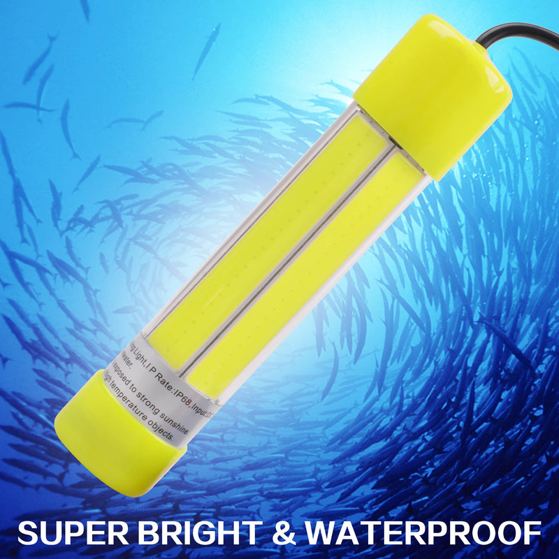 OROOTL LED Underwater Fishing Light, 12V 8/20W 180 LED 1000 Lumens Submersible Fishing Light Deep Drop Fish Attracting Light Night Fishing Lure Bait Finder Lamp for Shrimp Squid and Fish Crowds Blue-20W - BeesActive Australia