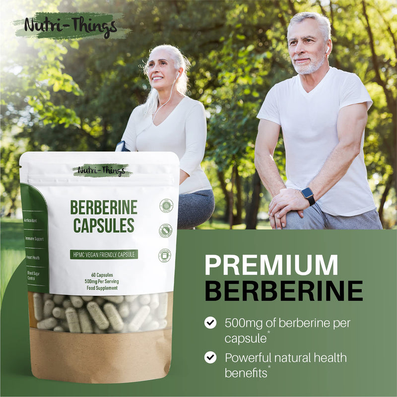 Berberine Supplement 500mg | 60 High Strength Capsules | Metabolism, Blood Sugar Control & Heart Health | 500mg Per Serving - BeesActive Australia