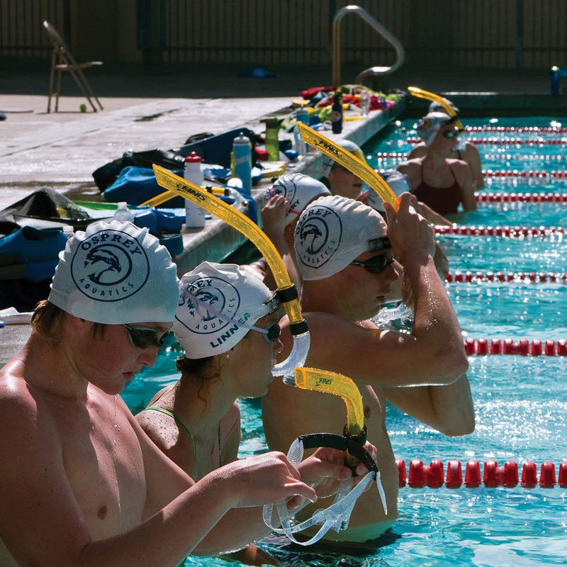 FINIS Original Center-Mount Swimmer's Snorkel for Lap Swimming and Swim Training, Yellow, Adult - BeesActive Australia
