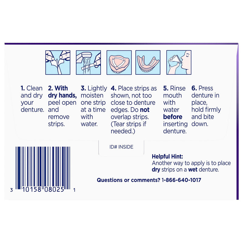 Super Poligrip Comfort Seal Denture Adhesive Strips, 40 Count(Pack of 4) - BeesActive Australia