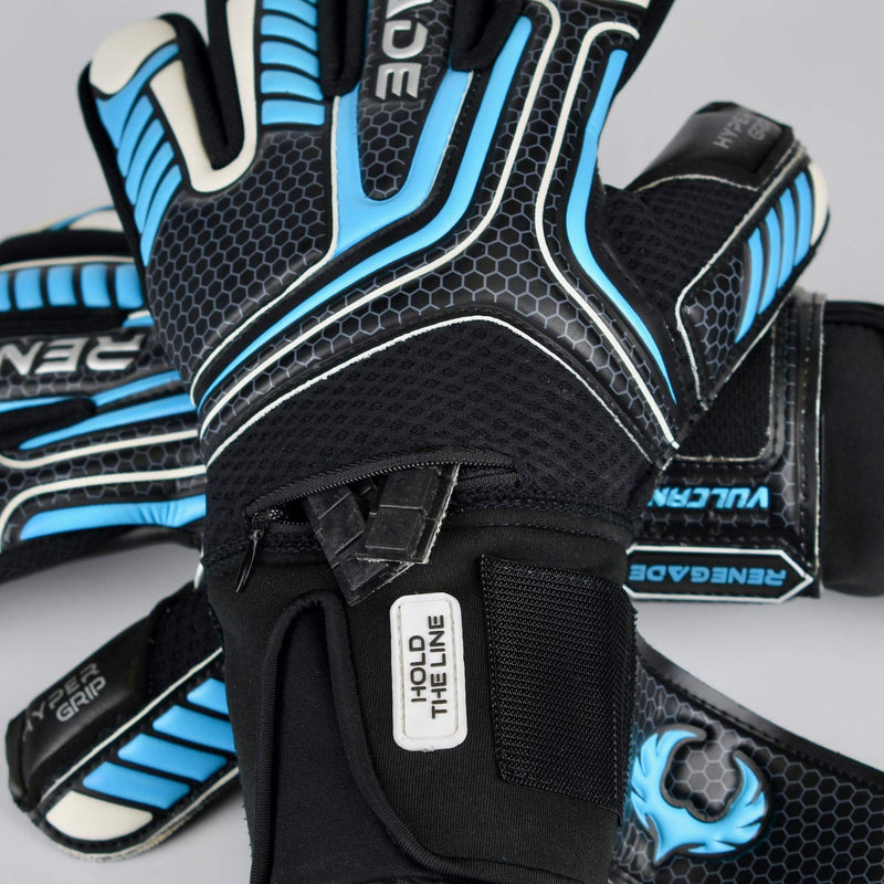 Renegade GK Vulcan Goalie Gloves with Microbe-Guard (Sizes 6-11, 4 Styles, Level 3) Pro-Tek Fingersaves & 3.5+3MM Hyper Grip | Excellent Goalkeeper Glove for Higher Play | Based in The USA Trident - Negative Cut 7 - BeesActive Australia