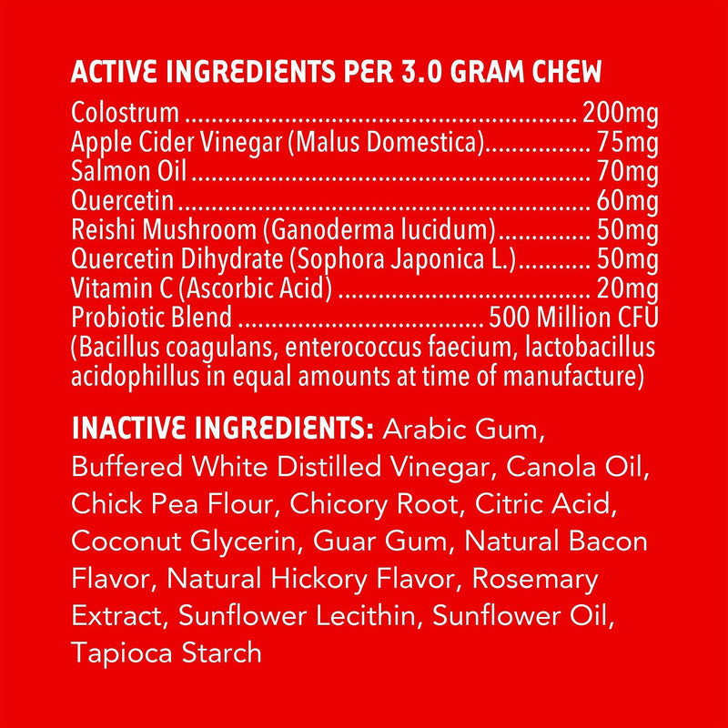 iHeartDogs Allergy & Itch Relief for Dogs with Salmon Oil, Quercetin, Colostrum, Antioxidants and Probiotics - 90 Count - BeesActive Australia