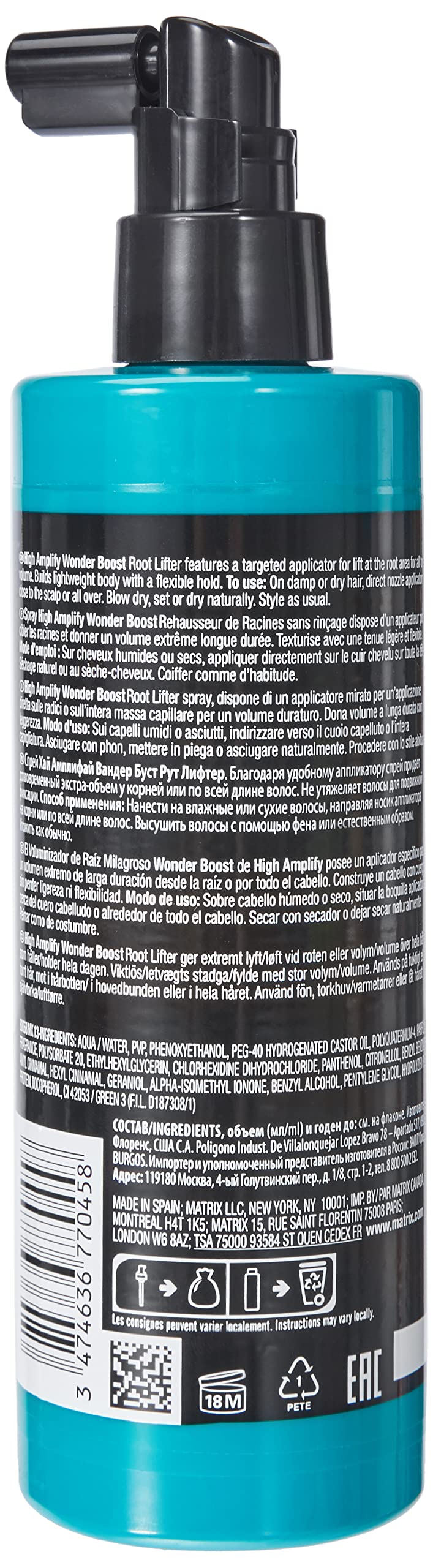 Matrix | Total Results | High Amplify | Wonder Boost Root Lifter | For Fine Flat Hair 250 ml - BeesActive Australia