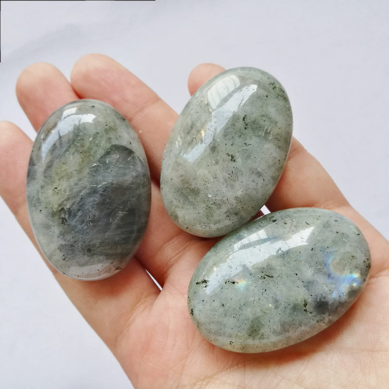 Manekieko Natural Moonstone Mini Oval Palm Pocket Healing Crystal Massage Spa Energy Stone,Crystals and Healing Stones - BeesActive Australia