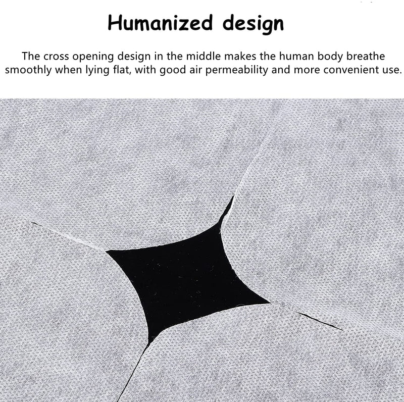 200Pcs Disposable Non-Woven Massage Table Face Cradle Hole Covers, Soft Skin-Friendly Fabric Face X-Shaped Hole Mat Headrest Cover Pillow Towel Protector for SPA Beauty Salon Tattoo/40cm*40cm - BeesActive Australia