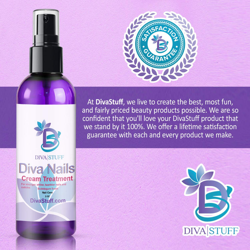 Diva Stuff Diva Nails Cream Treatment | For Stronger & Healthier Cuticles | No More Chips, Cracks & Splits | Made in the USA with Safe Ingredients | Blue Bubblegum Scent | 2 fl oz - BeesActive Australia